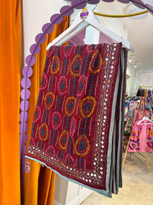 Phulkari Wool Scarf - 27