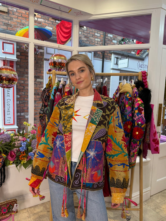 Kantha Tie Blanket Jacket