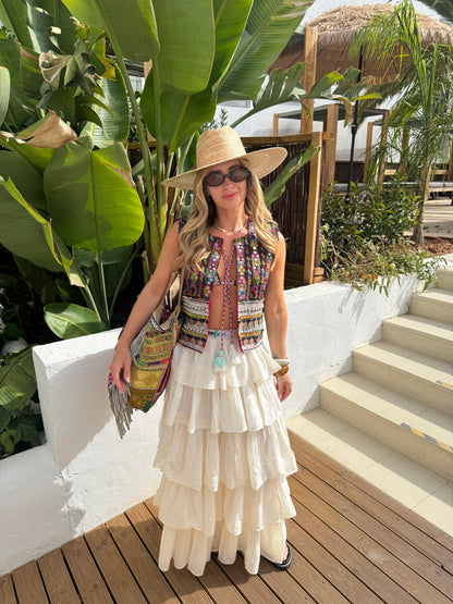 Bohemia Ibiza Ruffle Skirt