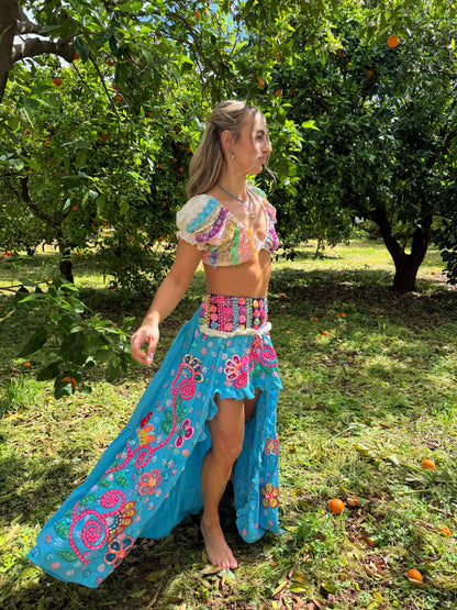 Gypsy Soul Ibiza Skirt Blue - 2
