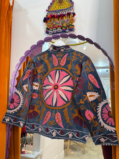 Velvet Suzani Duster Jacket