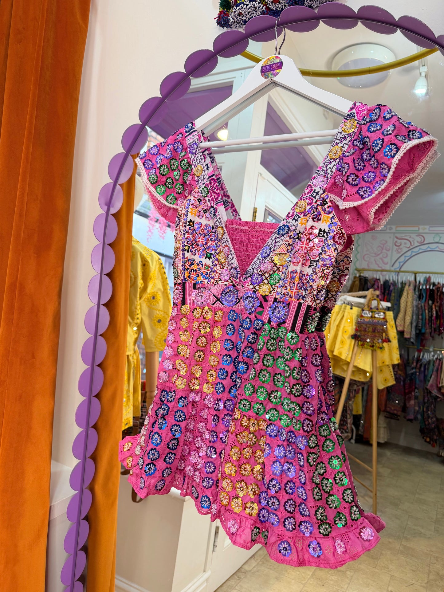 Gypsy Soul Tassel Broderie Anglaise Pink Top