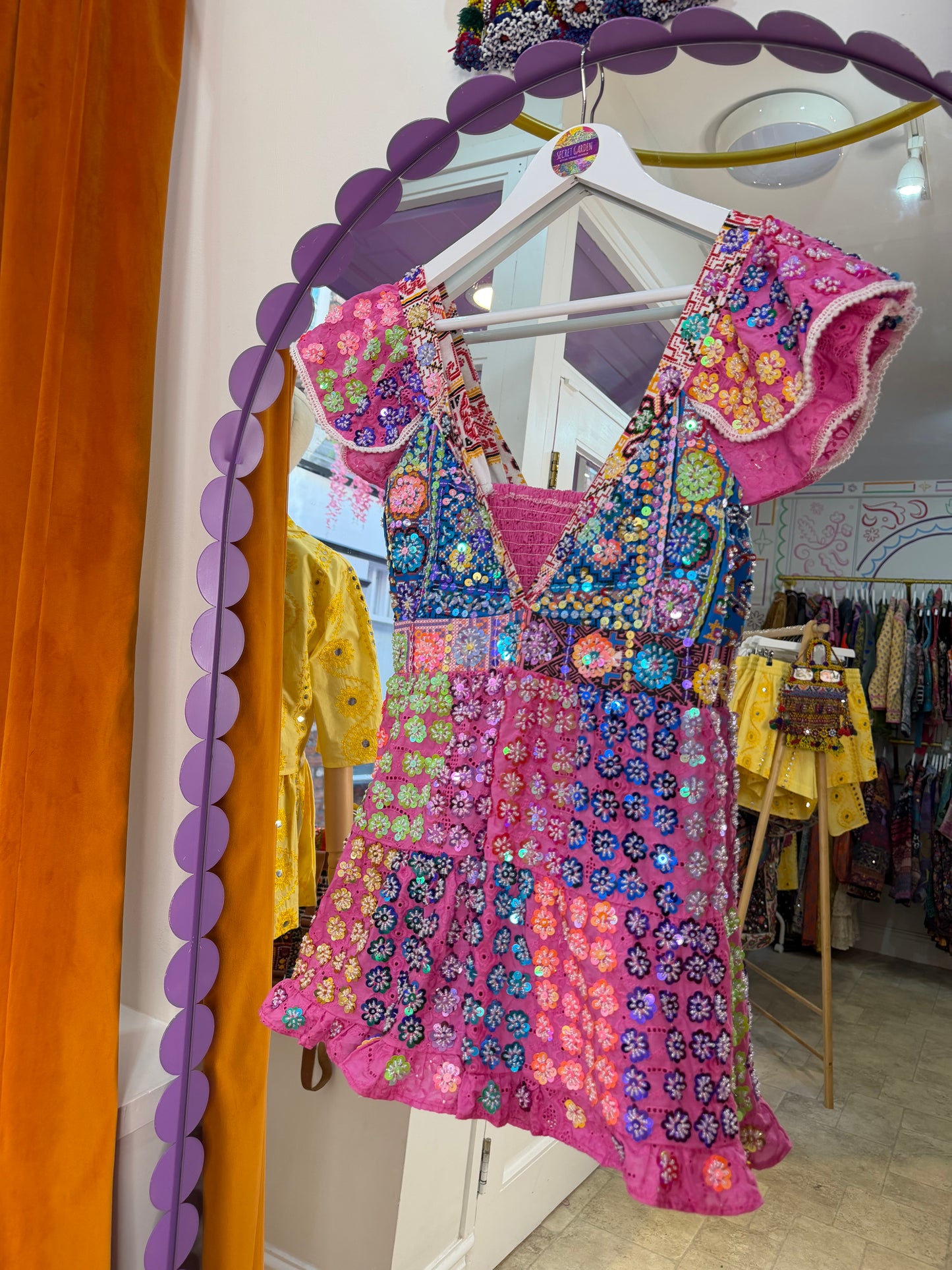 Gypsy Soul Tassel Broderie Anglaise Pink Top