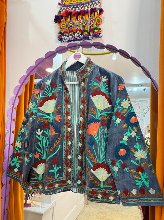 Velvet Suzani Duster Jacket