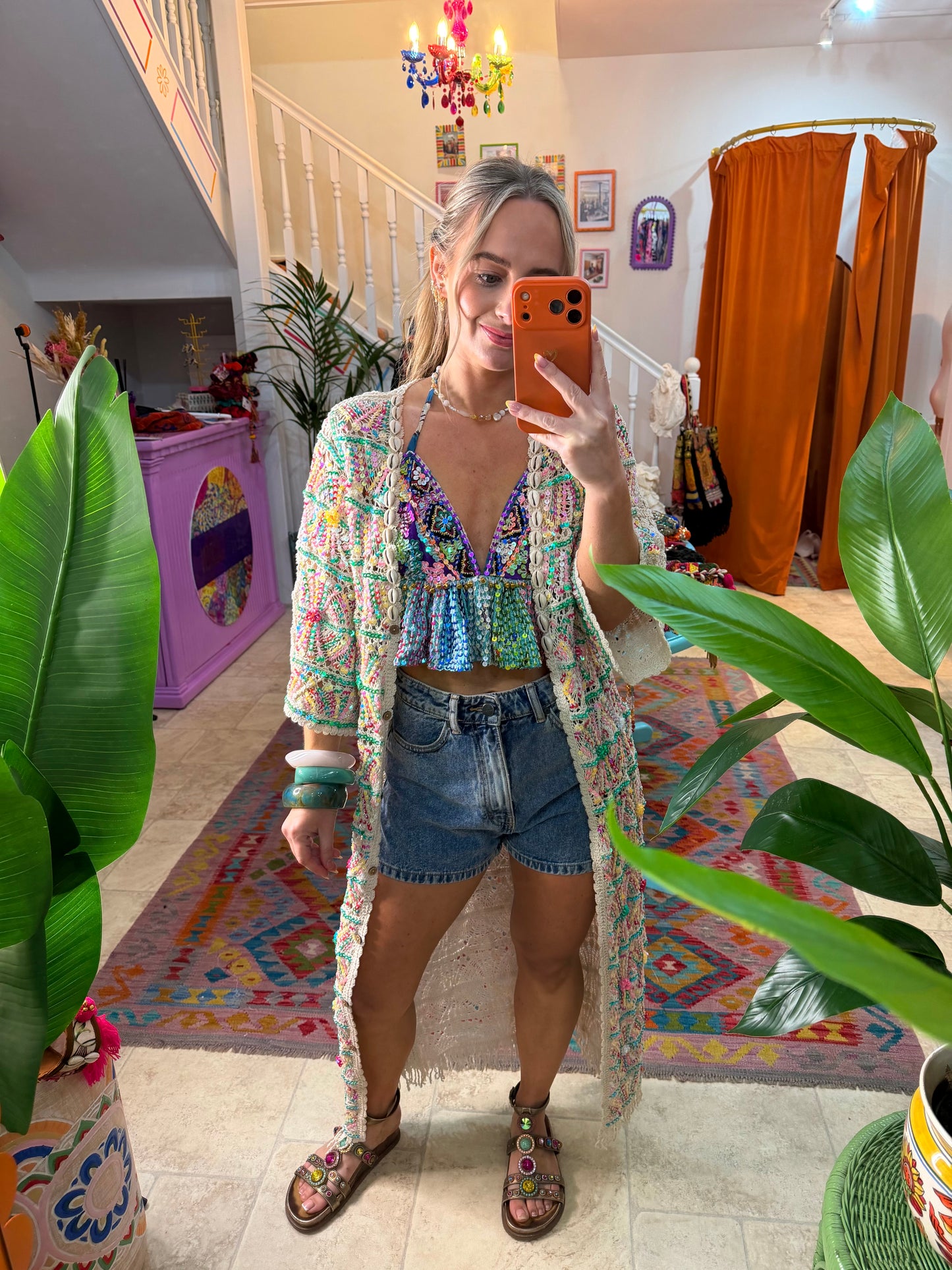 Gypsy Soul Maxi Kimono Crochet Jacket