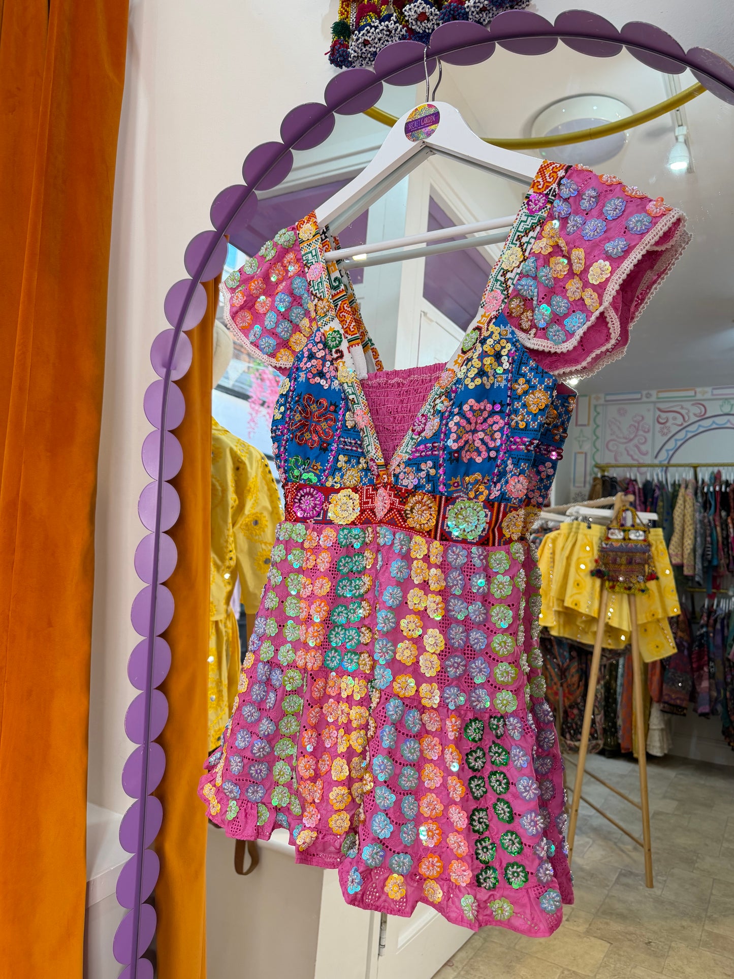 Gypsy Soul Tassel Broderie Anglaise Pink Top