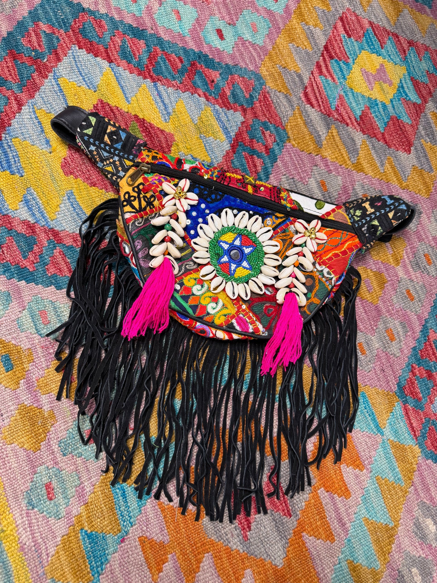 Boho Black Bumbag