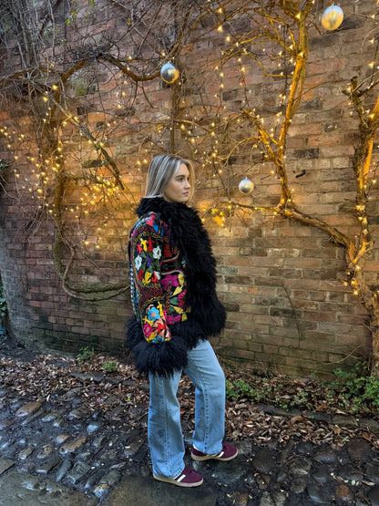 Vintage 70s Afghan Suzani Short Coat