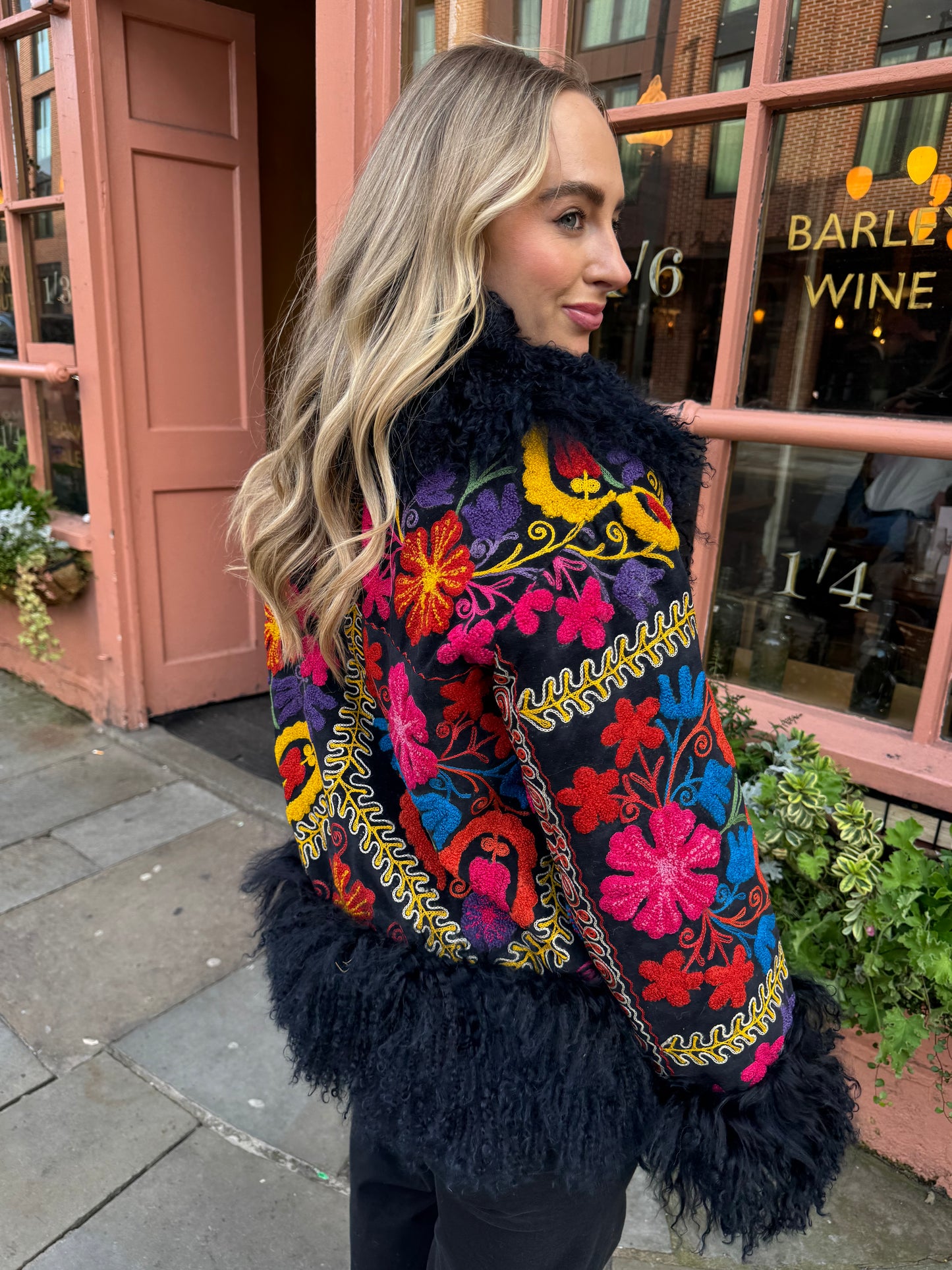 Vintage 70s Afghan Suzani Short Coat