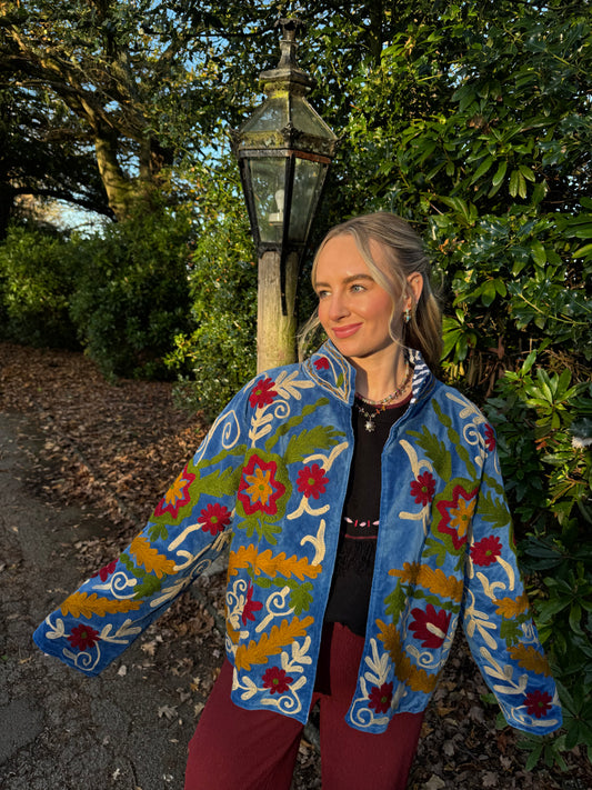 Velvet Suzani Duster Jacket