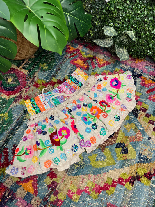Gypsy Soul Mini Cream Skirt