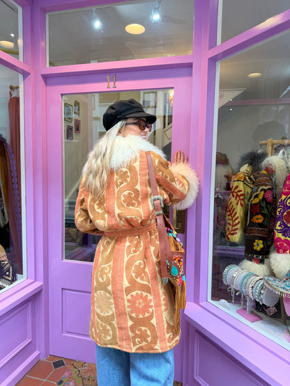 Vintage 70s Suzani Long Coat