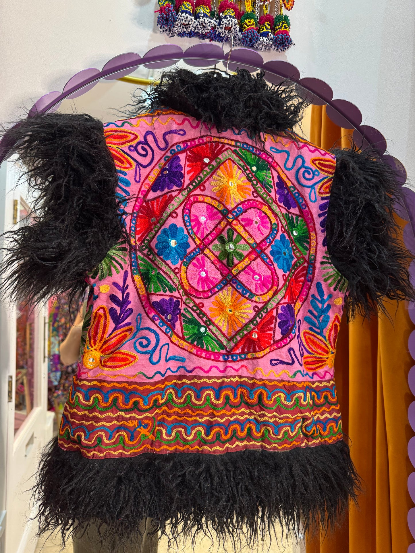 Faux Fur Flower Gilet