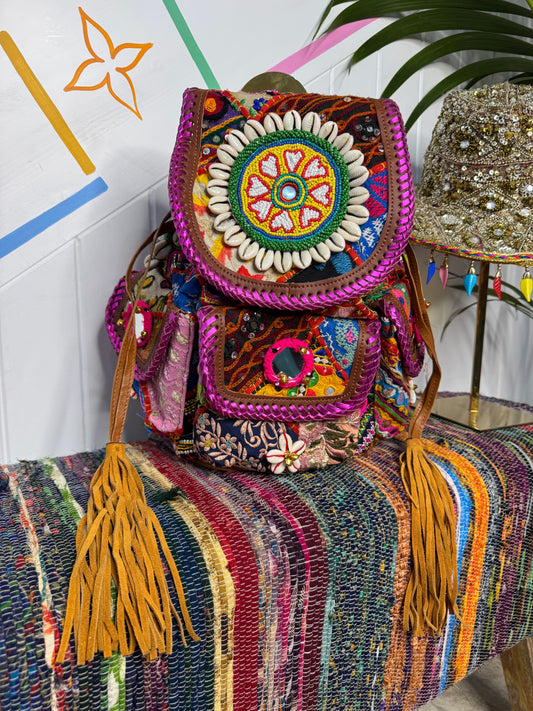 Boho Backpack Pink - 2