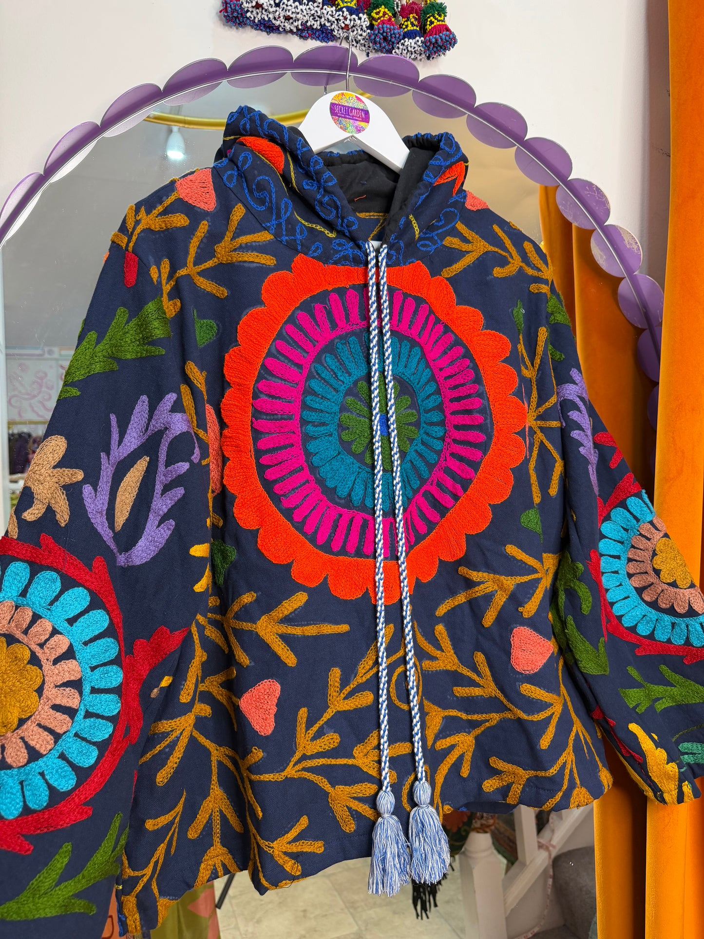 Suzani Hoodie Navy