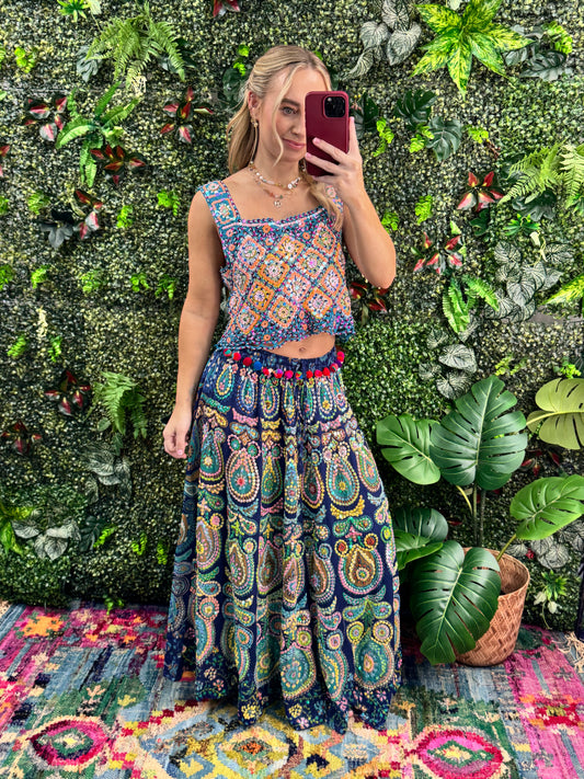 Gypsy Soul Skirt in Blue