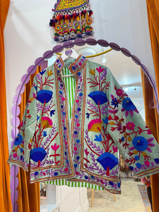 Velvet Suzani Duster Jacket