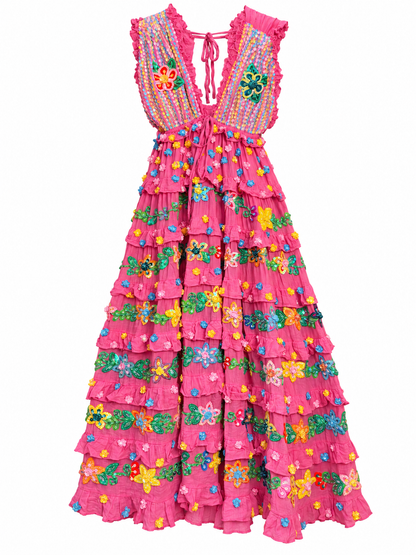 Gypsy Soul Maxi Dress in Pink