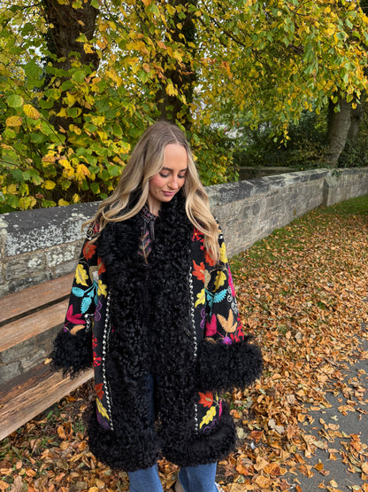 Vintage 70s Afghan Suzani Long Coat