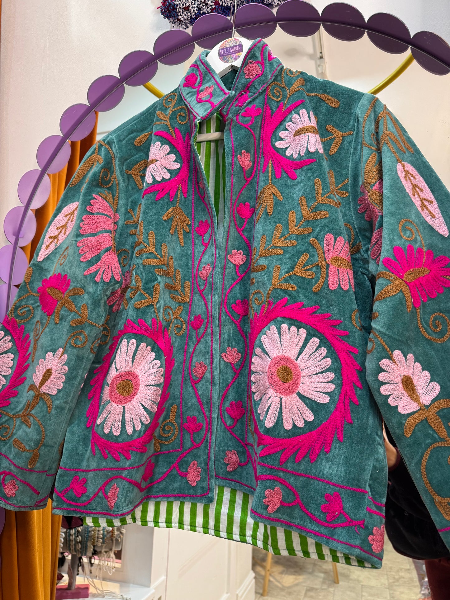 Velvet Suzani Duster Jacket