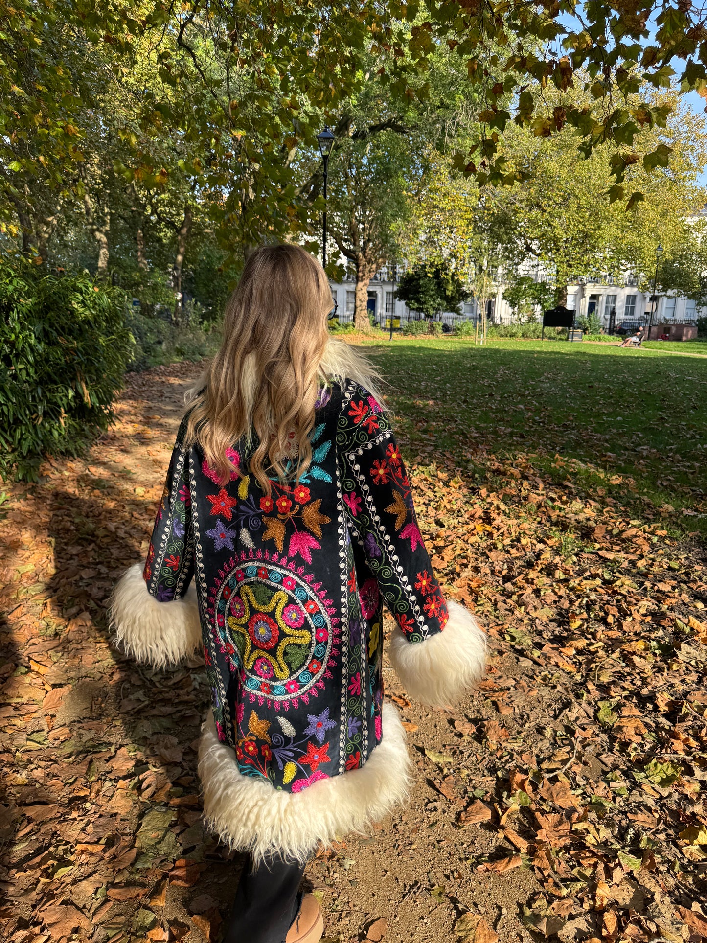 Vintage 70s Afghan Suzani Long Coat