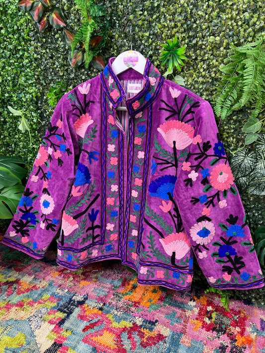 Velvet Suzani Duster Jacket