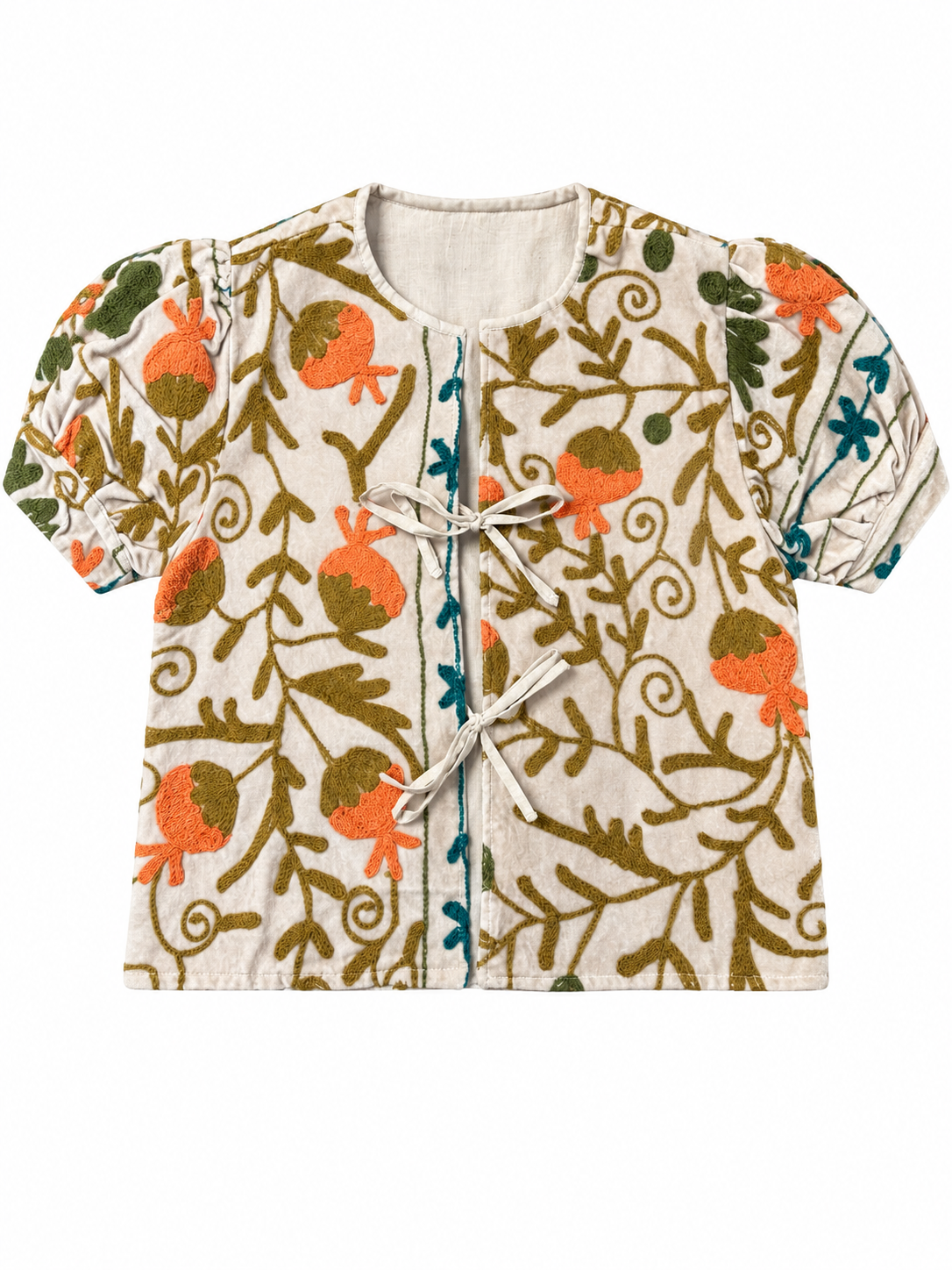 Velvet Suzani Bow Top