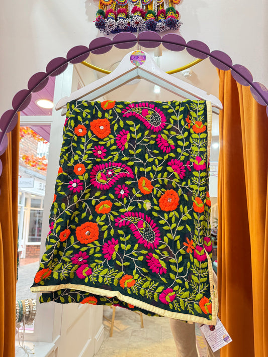 Phulkari Wool Scarf - 10