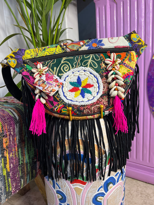Boho Black Bumbag - 2