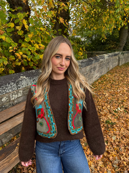 Velvet Flower Waistcoat