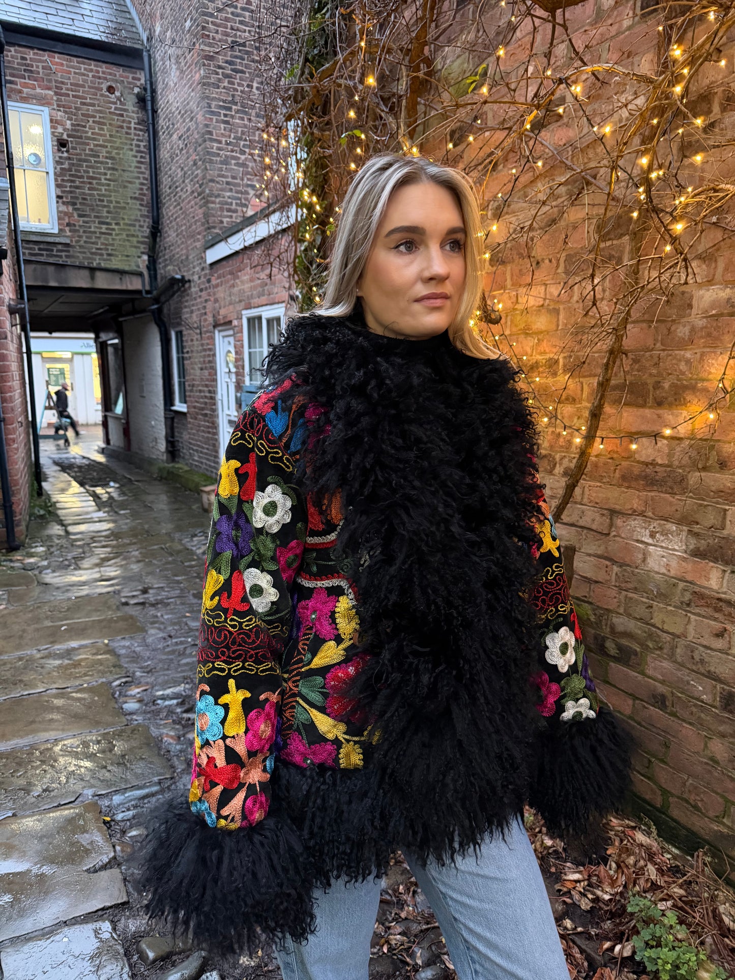 Vintage 70s Afghan Suzani Short Coat