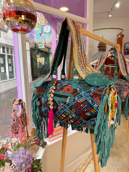 Havana Overnight Tassel Bag - Turquoise