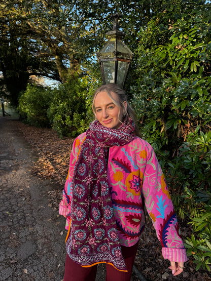 Phulkari Wool Scarf - 31