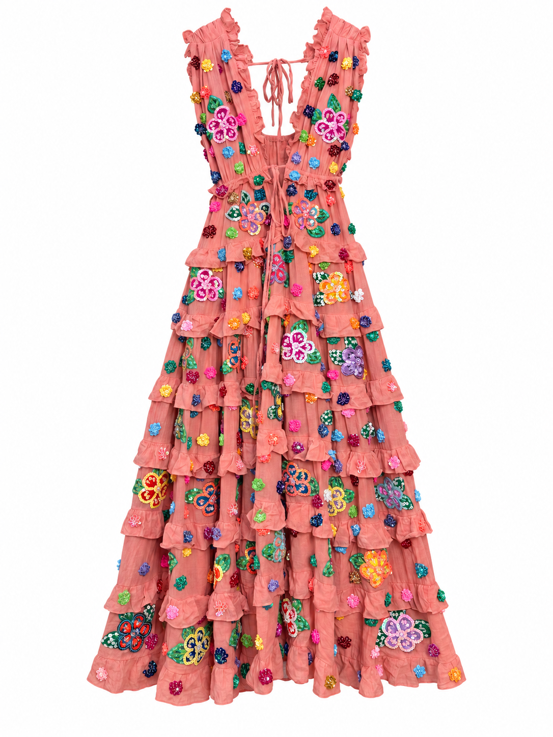 Gypsy Soul Maxi Dress in Peach