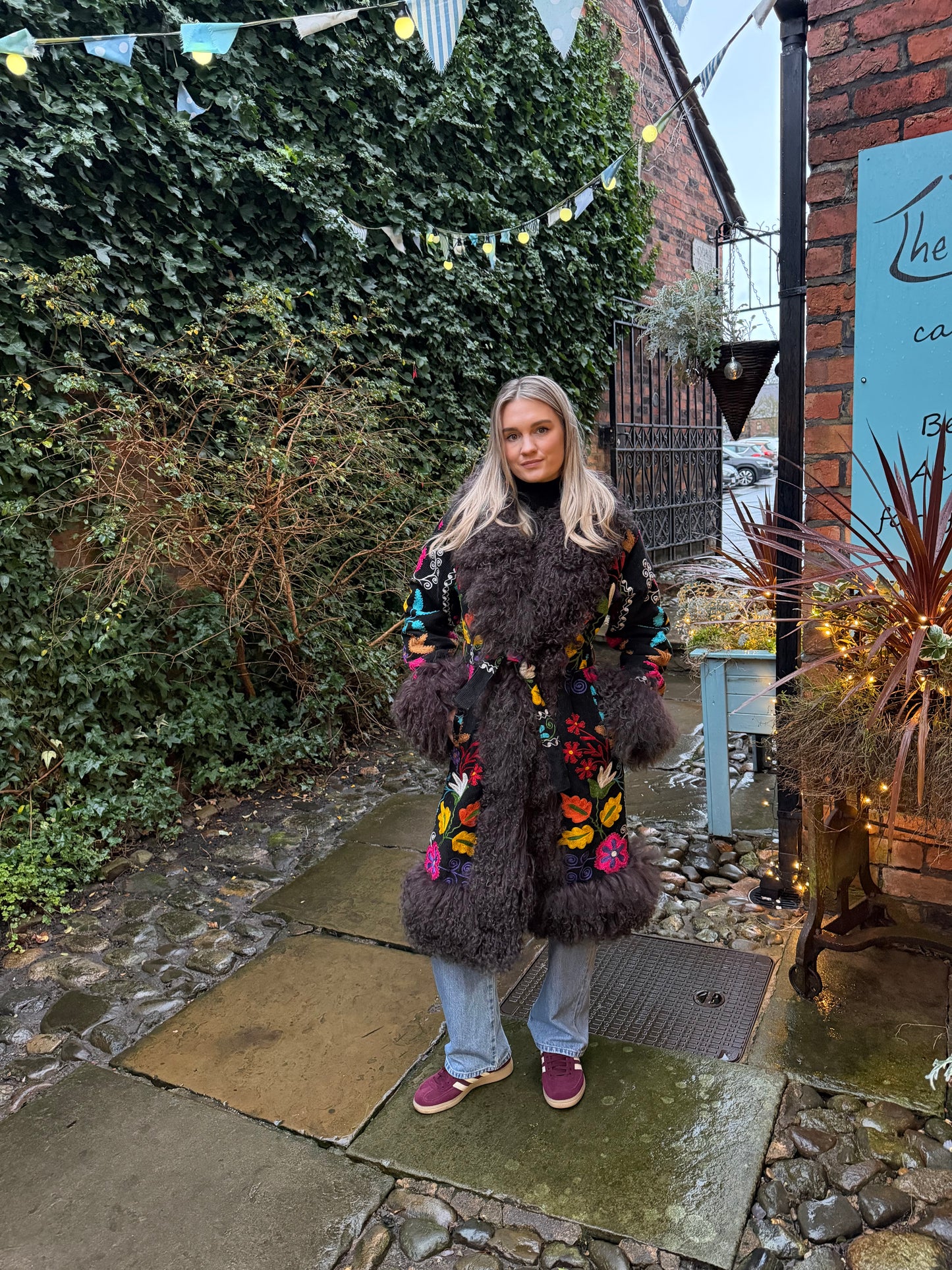 Vintage 70s Afghan Suzani Long Coat