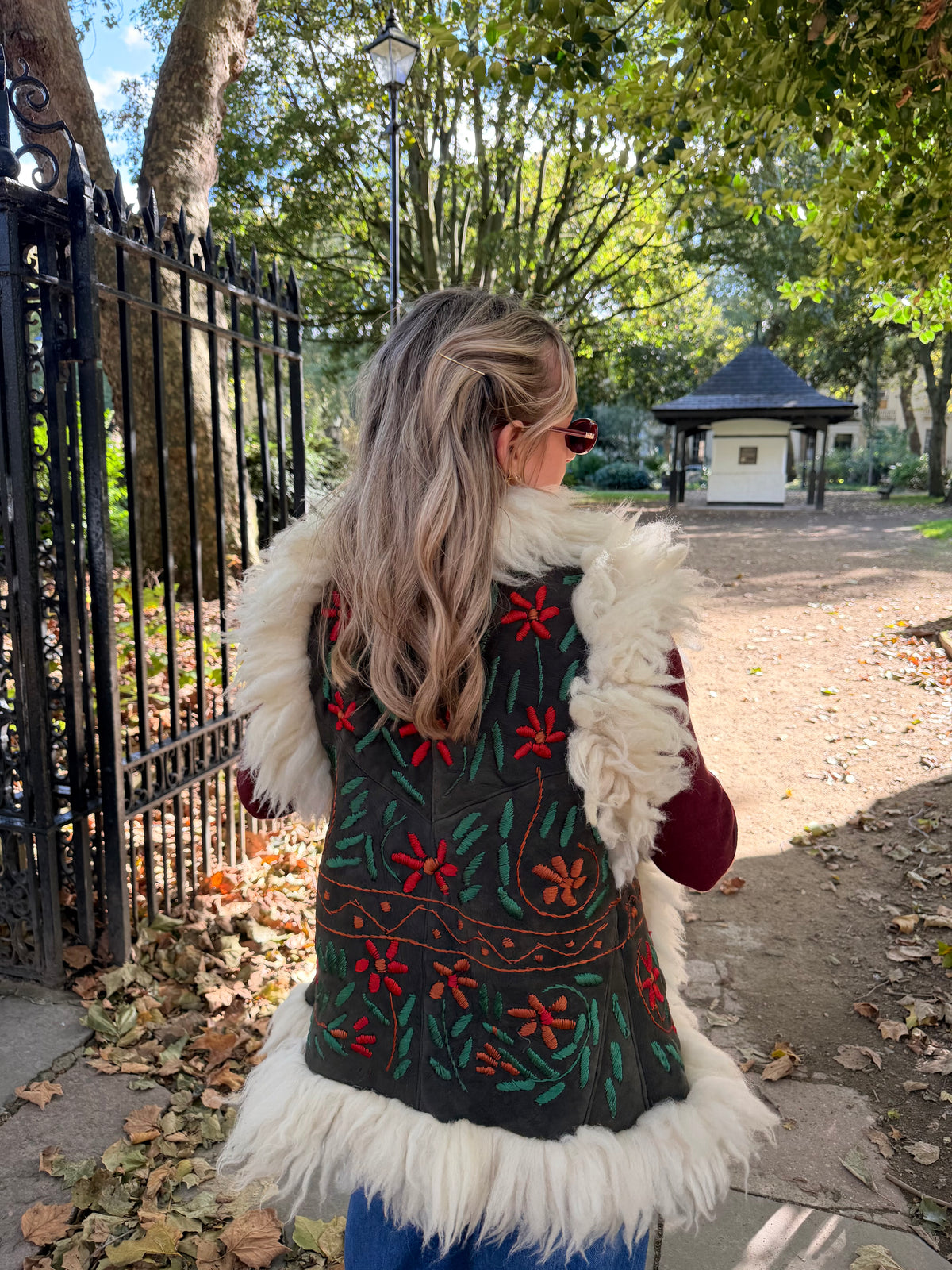 Vintage Embroidered Fur Gilet