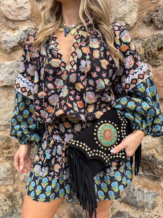 Western Stud Fringe Bag