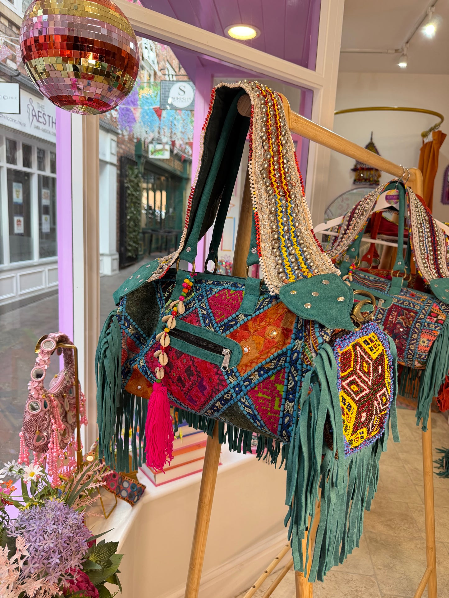 Havana Overnight Tassel Bag - Turquoise