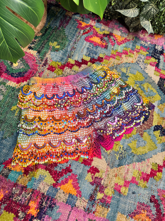 Gypsy Soul Embellished Tie Dye Shorts - 1