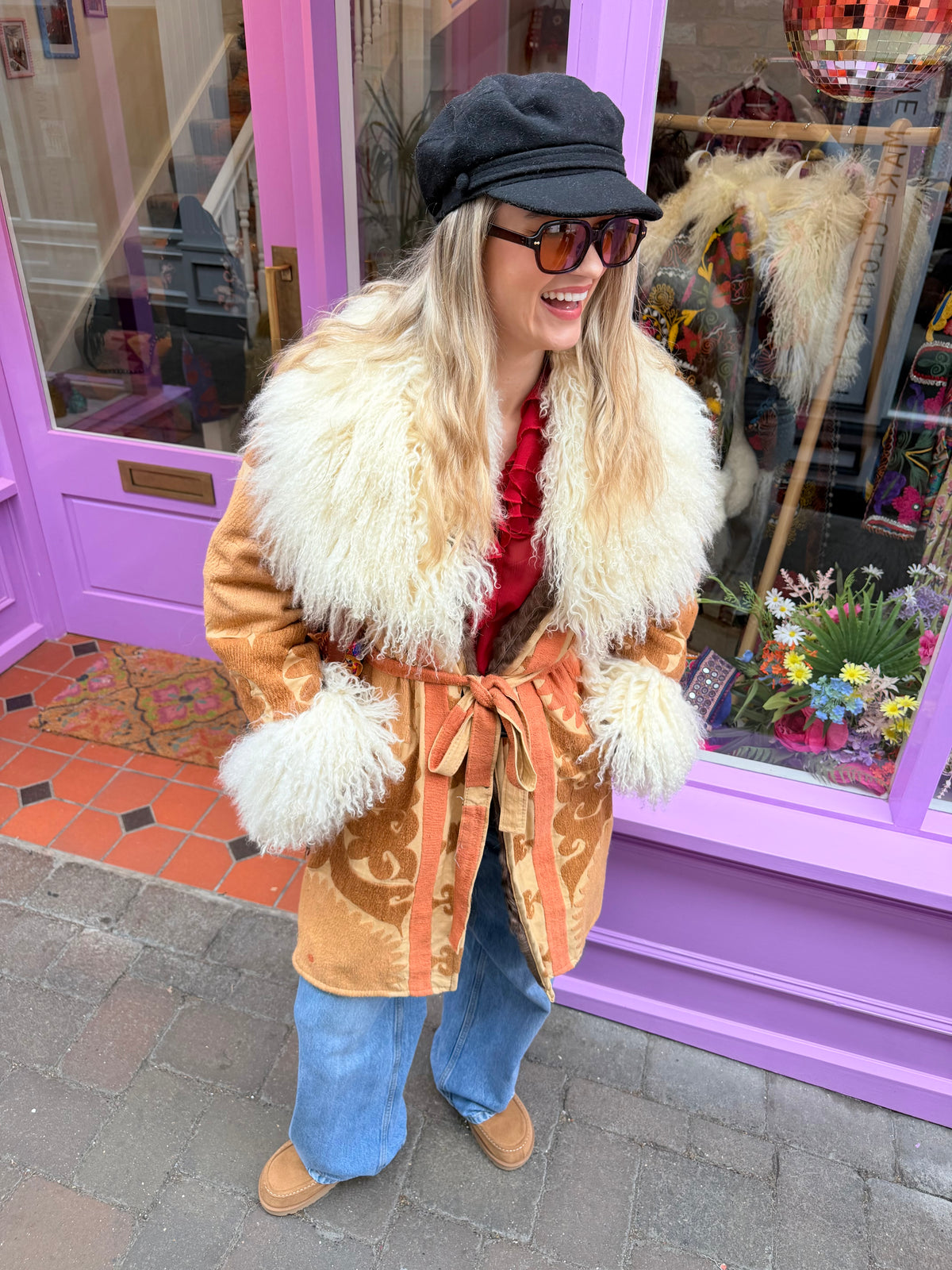 Vintage 70s Suzani Long Coat