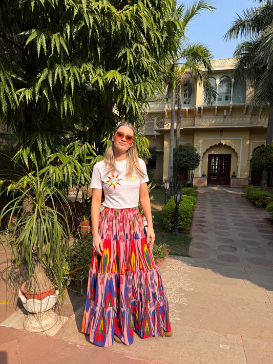 Aztec Maxi Stripe Skirt