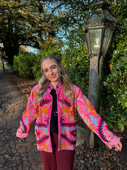 Velvet Suzani Duster Jacket