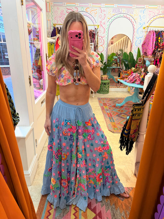 Gypsy Soul Ibiza Blue Skirt