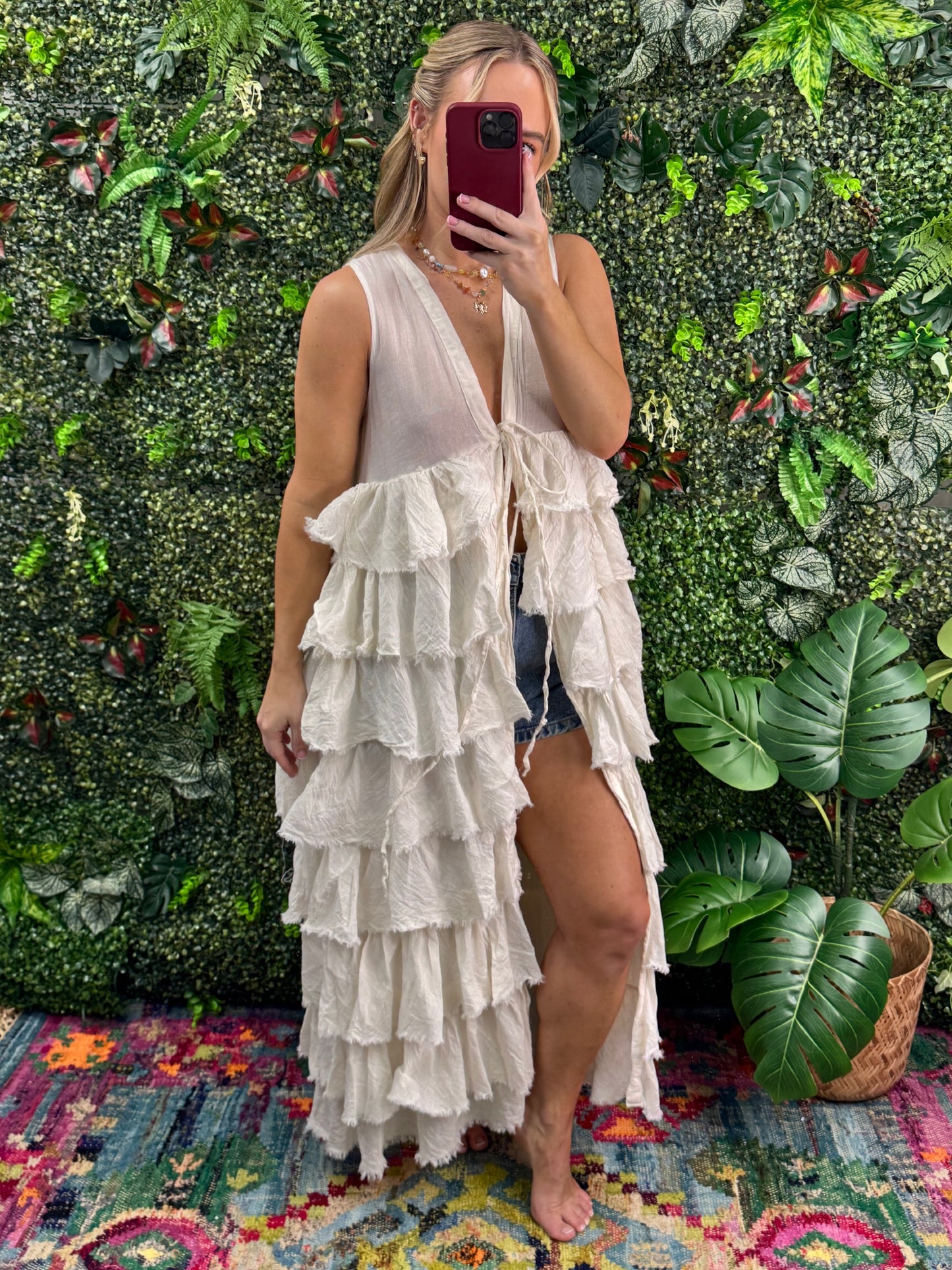 Bohemia Ruffle Maxi Jacket