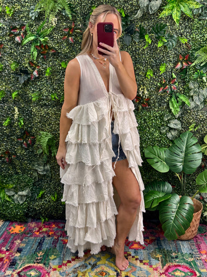 Bohemia Ruffle Maxi Jacket