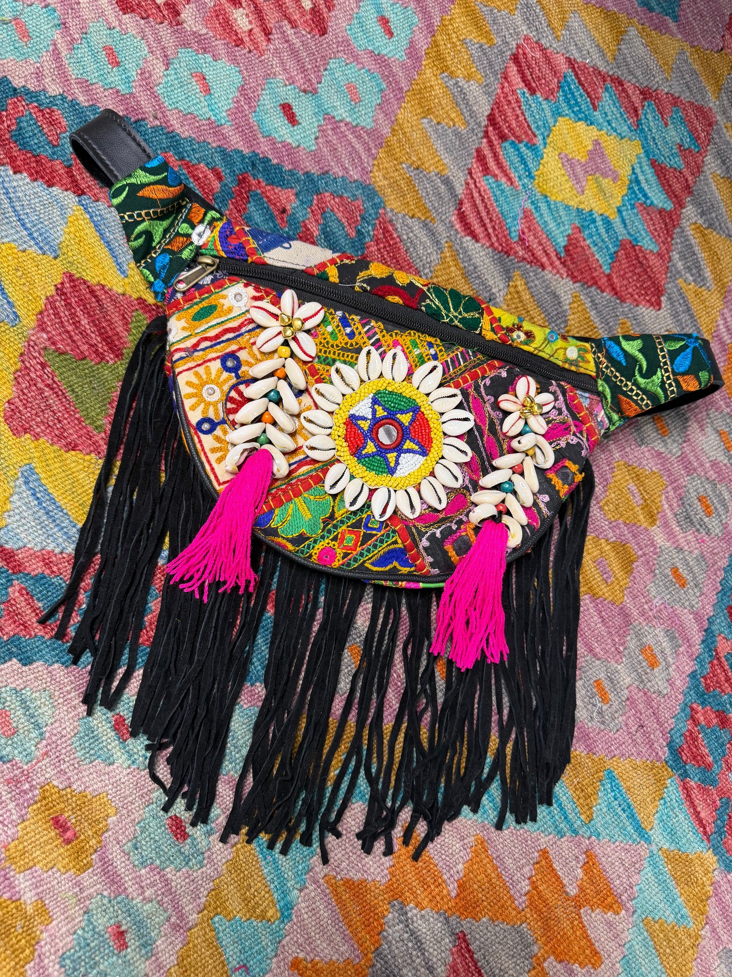 Boho Black Bumbag