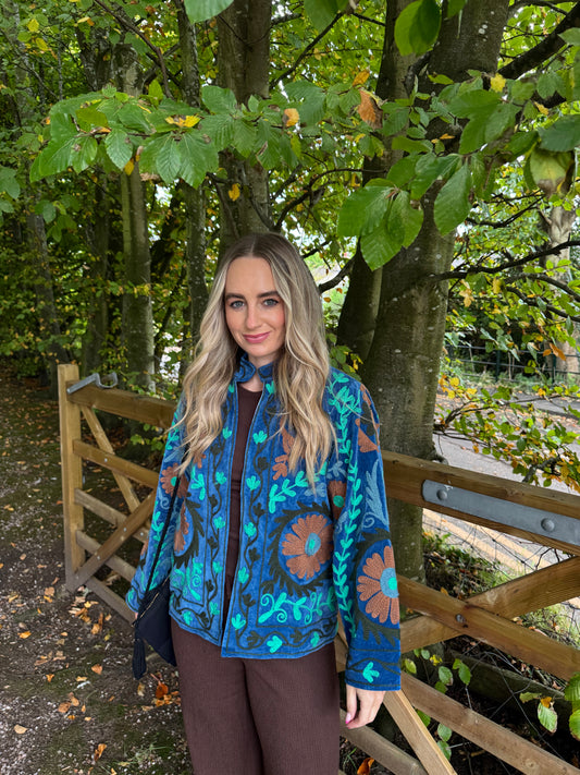 Velvet Suzani Duster Jacket