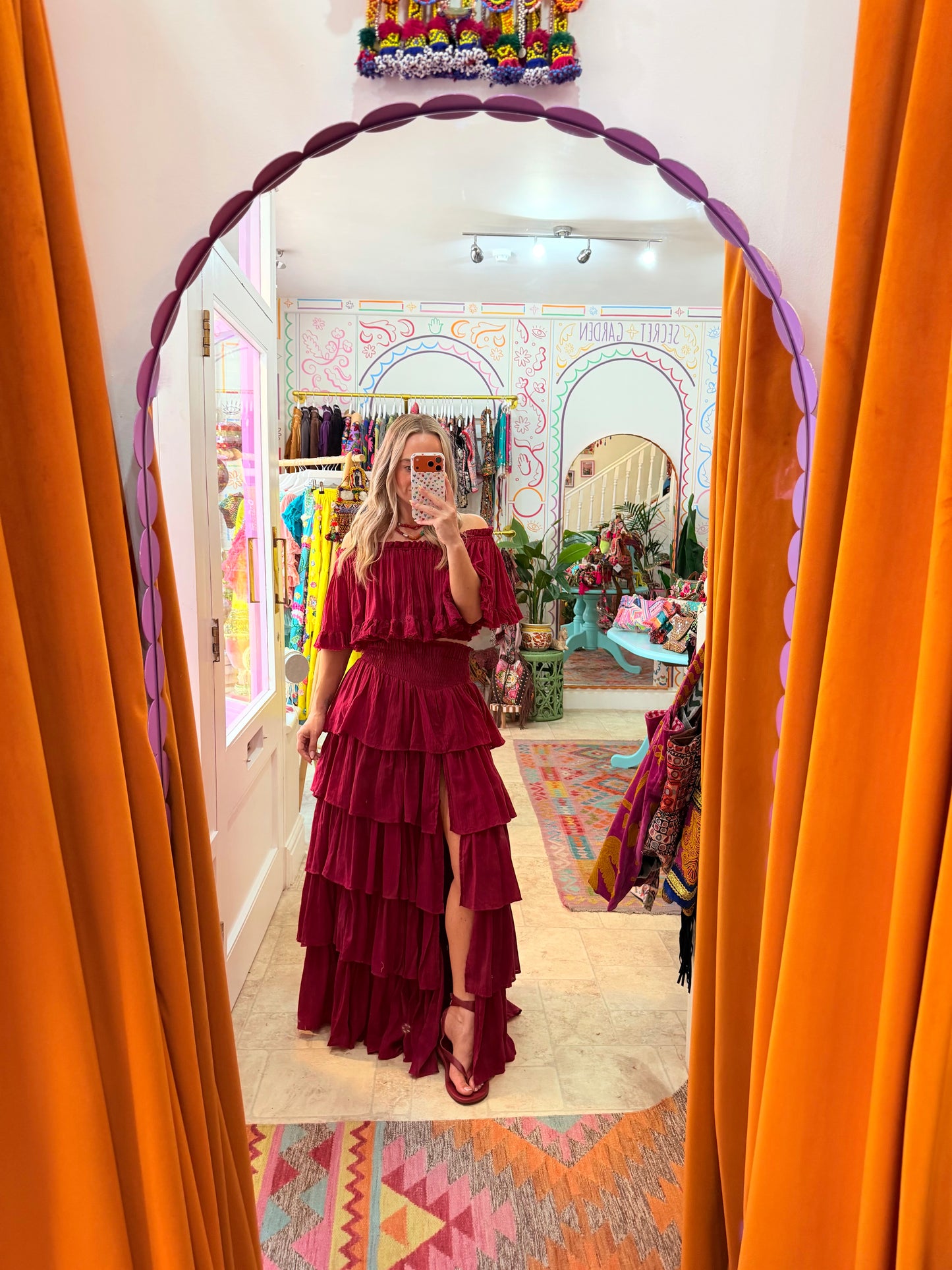 Bohemia Ruffle Maxi Skirt & Top Co Ord