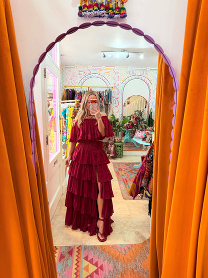 Bohemia Ruffle Maxi Skirt & Top Co Ord
