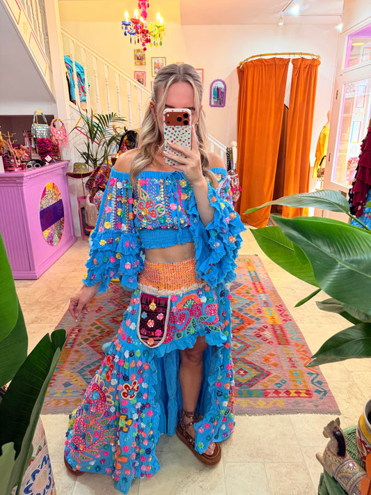 Gypsy Soul Ibiza Skirt Blue - 1
